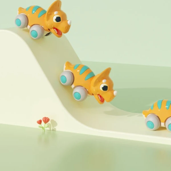 Jucărie educativă "dinozaur în mișcare", triceratops 5