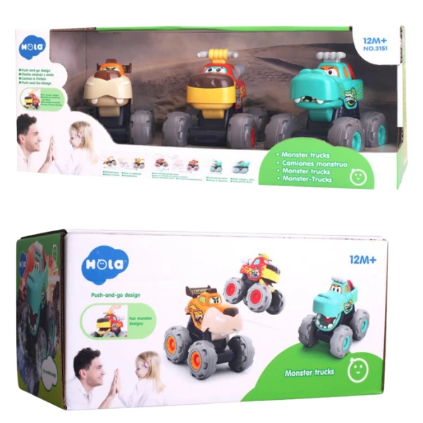 Набор игрушечных грузовиков monster trucks 3