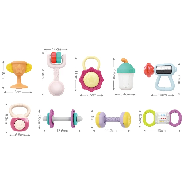 Set de zornăitoare și ventuze "baby gym", 9 modele 2