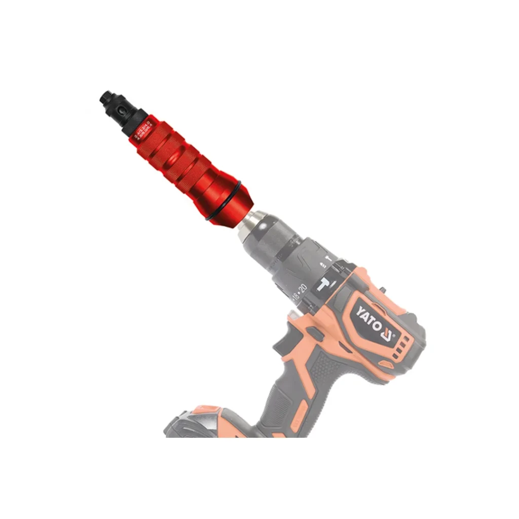 Адаптер заклёпочник для вытяжных заклепок 1/4'' 2.4 - 6.4 мм yato 5