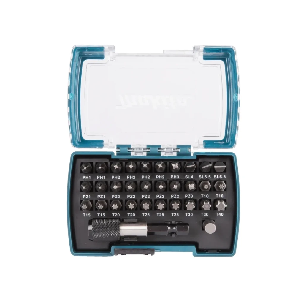 Набор бит с держателем шестигранный 32 шт. sl, ph, pz, tx 1/4" 25 мм makita 2