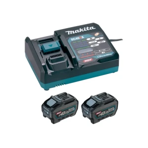 Set încărcător + 2 acumulatoare xgt 5.0 ah (li-ion) 40 v makita