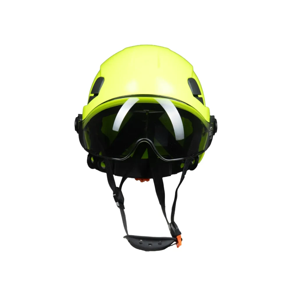 Cască de protecţie cu ochelari neo+ galben polstar 4