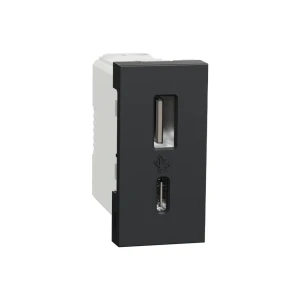 Розетка usb noua unica 100 - 240 в антрацит schneider-electric