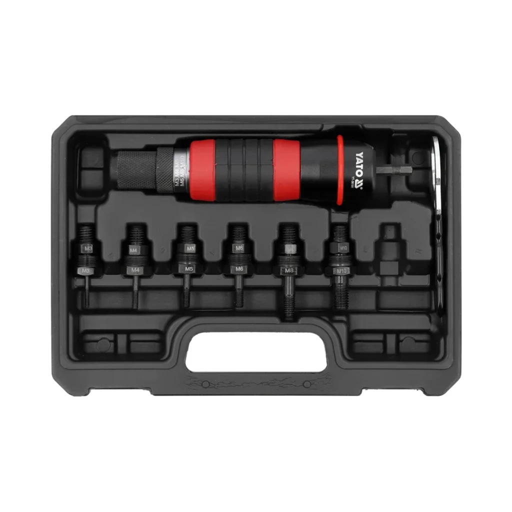 Адаптер для заклепочных гаек 1/4'' m3 - m10 yato 3
