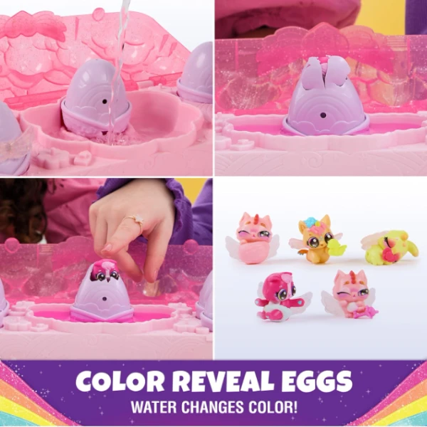 Радужный набор "rainbow splash" с мини-фигурками и аксессуарами, hatchimals alive 7