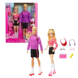 Set de păpuși barbie și ken, cu accesorii