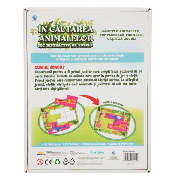 Пазл-игра "в поисках животных", (рум.), smile games 6