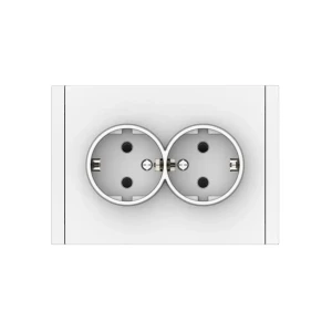 Priză dublă euro remi 16 a 220 - 240 v alb elmos