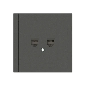Розетка компьютерная двойная remi 10 a антрацит elmos