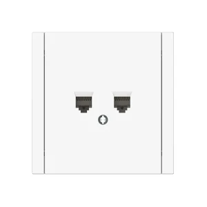 Розетка компьютерная двойная remi 10 a белый elmos