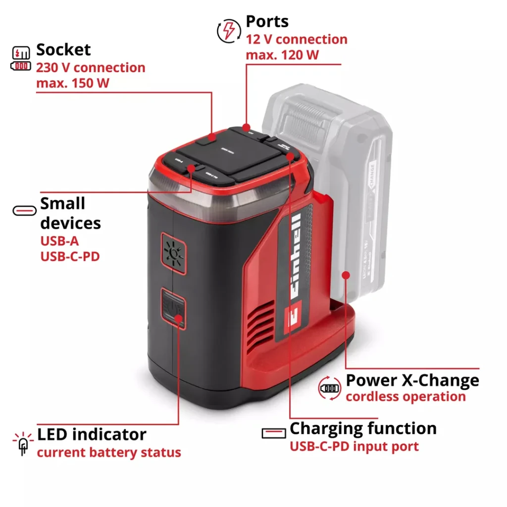 Зарядная станция te-es 18/150/1 li-c-solo 220 - 240 в einhell 2