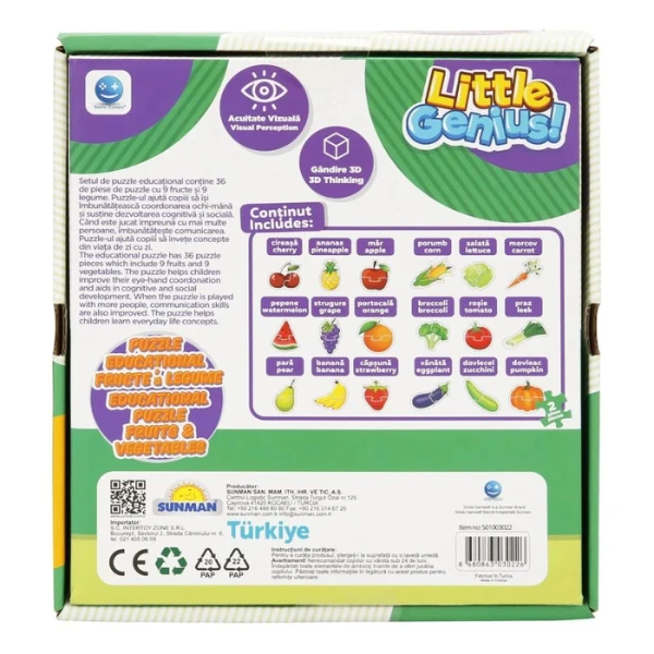 Puzzle ”fructe și legume”, 36 elem. 7