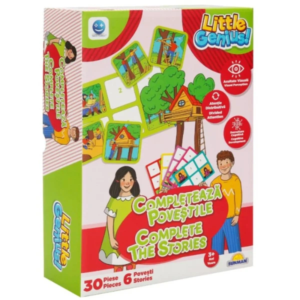 Joc de logică ”completează poveștile”, (ro), roșu-verde 2