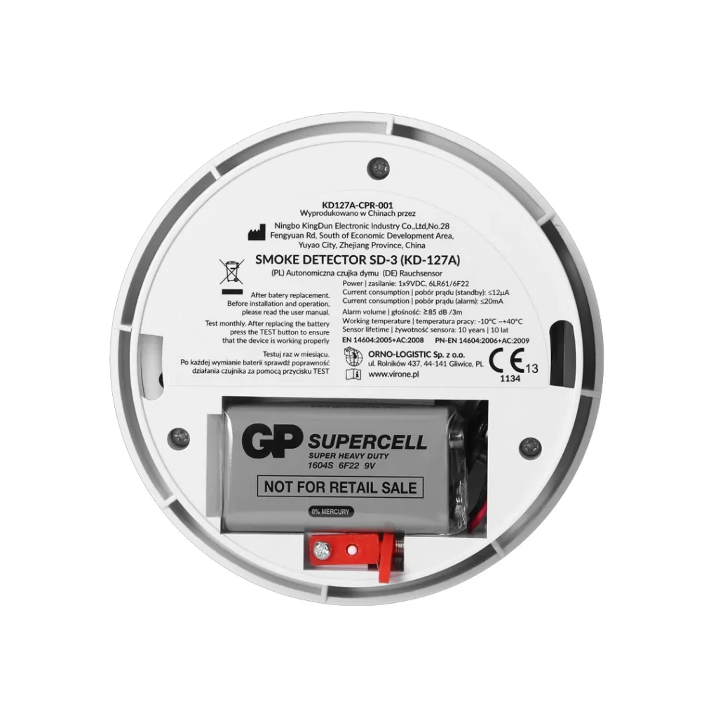 Detector de gaz 85 db 9 v dc orno 3
