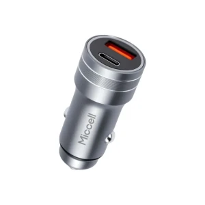 Încărcător auto miccell 12/24 v dc usb a + type c orno