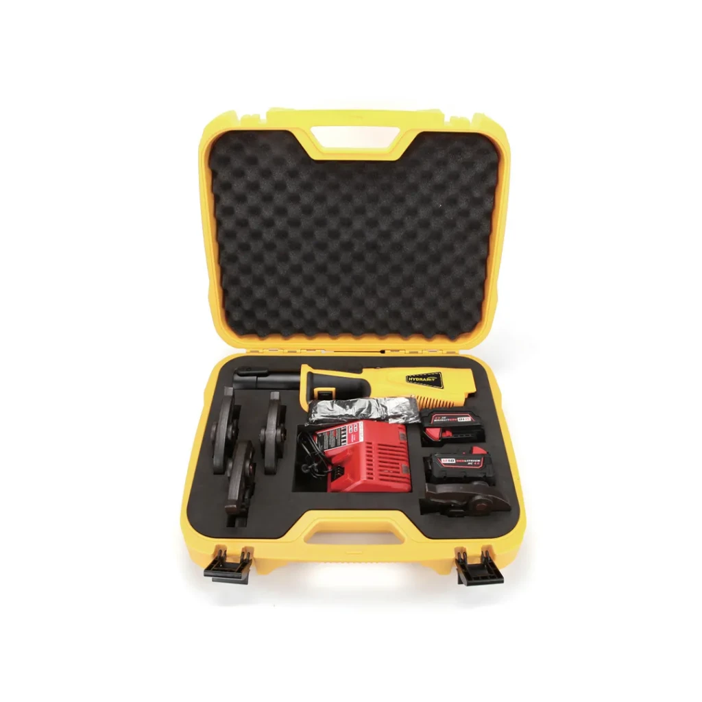 Presă hidraulică pentru țevi de oțel și fitinguri 3.2 tone hhyd-1550a 18 v 4 ah (li-ion) hydrarite 3