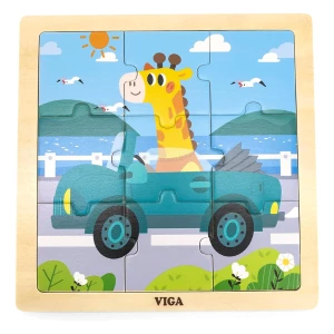 Puzzle din lemn &quot;Automobilul&quot;, 9 elem.