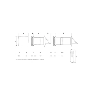 Рекуператор av-ttw6-w 11.3 вт 220 - 240 в 64 м³/ч 2000 об/мин eco pair plus Thumbnail 3