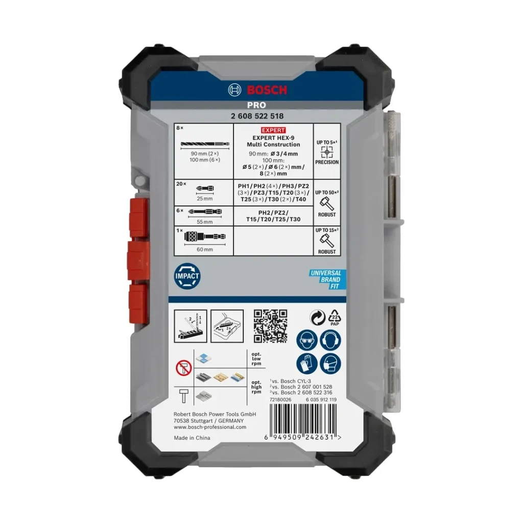Набор бит 35 шт. ph, pz, tx 1/4" 25 - 60 мм bosch 3