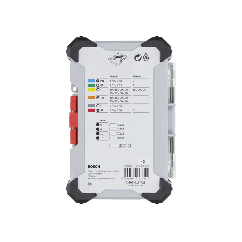 Набор бит 43 шт. ph, pz, sl, tx, hex 1/4" 25 - 65 мм bosch 3