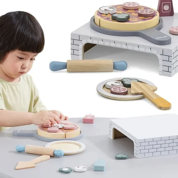 Set de joc din lemn "pizzerie", 19 piese 6