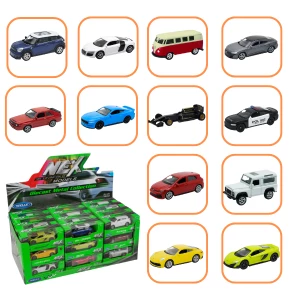Mașini Metalice de Colecție 1:60 WELLY, 12 modele (24A)