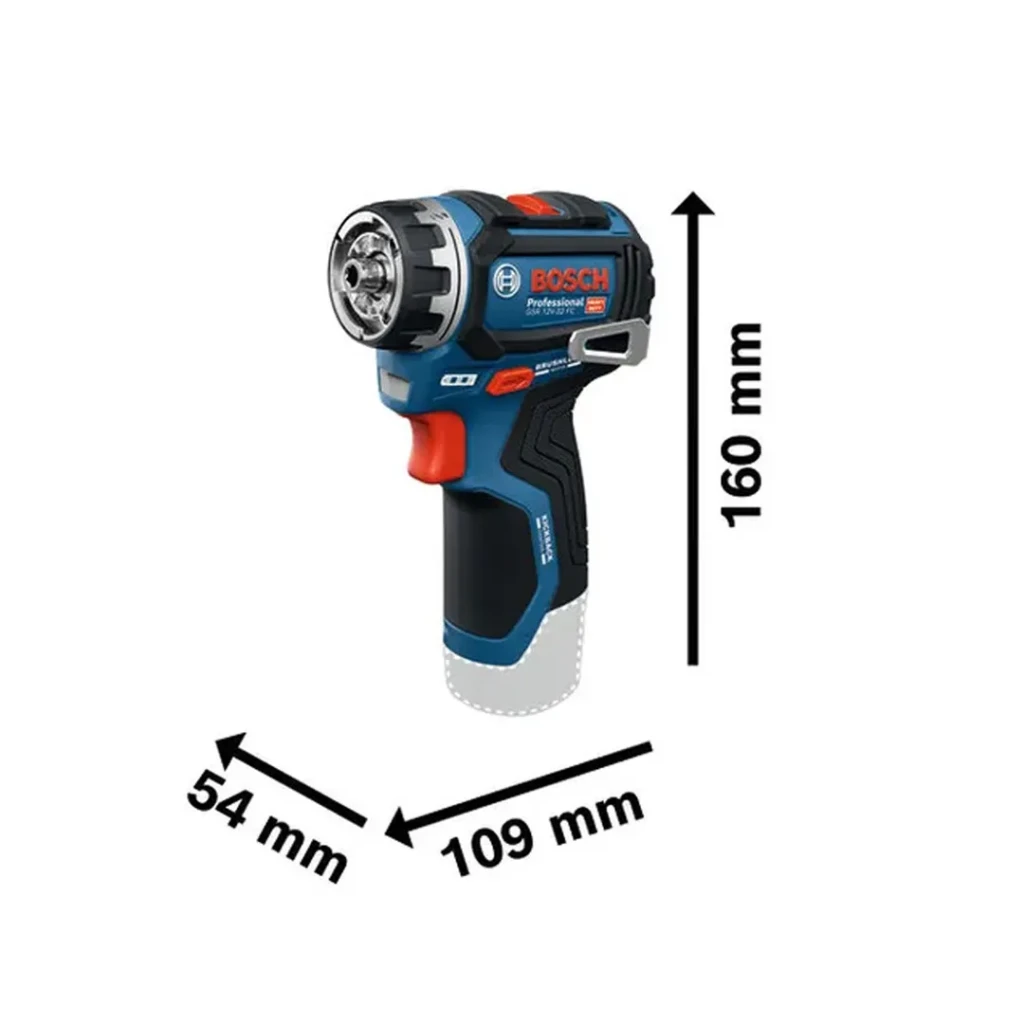 Аккумуляторная дрель-шуруповерт gsr 12v-32 fc 21/32 нм 2 x 2.0 ач (li-ion) 12 в bosch 5
