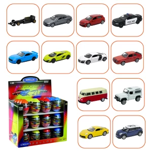 Коллекционные Металлические Машинки 1:60 WELLY, 12 моделей KINDER (24A)