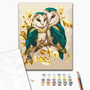 Pictură pe numere 40х50 cm (fără cutie) – înțelepciunea smaraldului Thumbnail 2