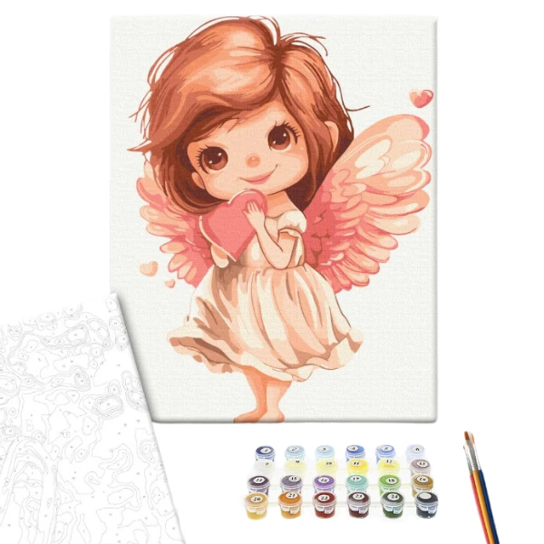 Pictură pe numere 30*40 сm (fără cutie) – îngerul finuț 2