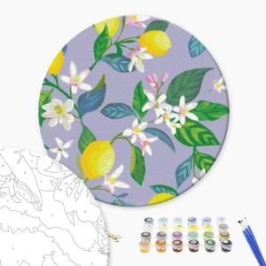 Pictură pe numere d 30 сm (fără cutie) –  înflorirea lămâii (m) Thumbnail 2