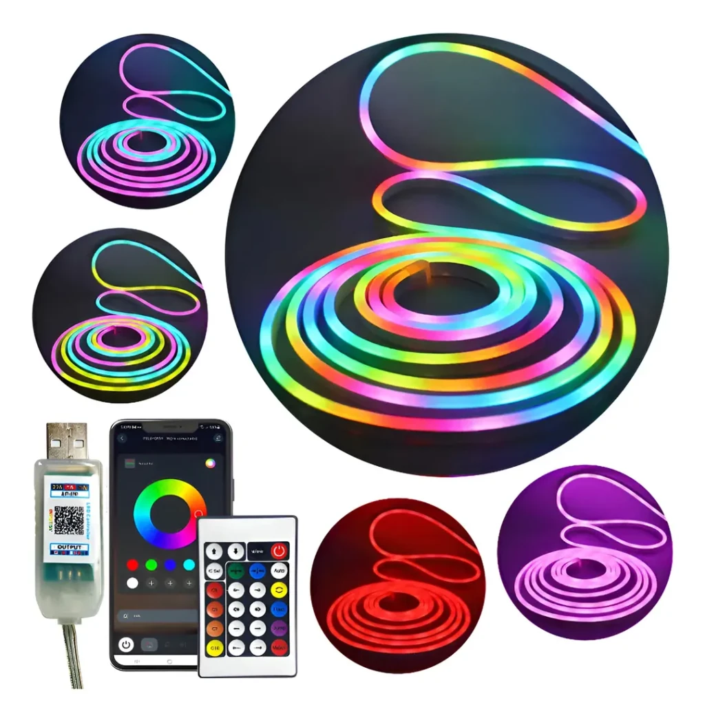 Светодиодная лента neon 5 в 5 м usb ip65 elmos 3