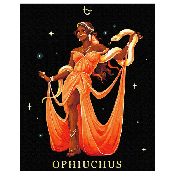 Pictură pe numere 40*50 сm (pânză neagră/fără cutie) – ophiuchus 3