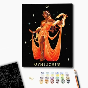 Pictură pe numere 40*50 сm (pânză neagră/fără cutie) – ophiuchus Thumbnail 2