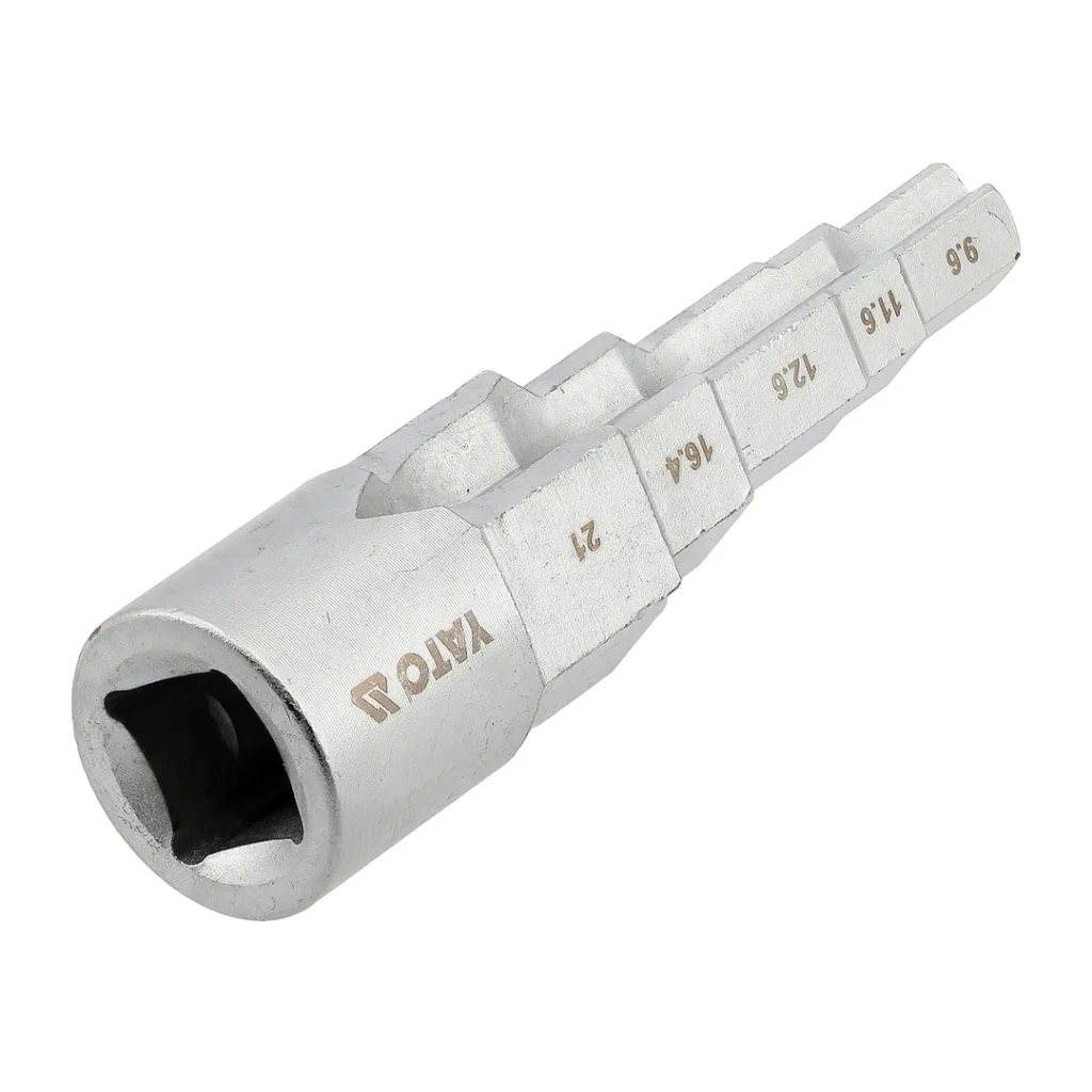 Ступенчатый ключ с переходником 1/2"- 3/8", 27/32" 1 шт. yato 3