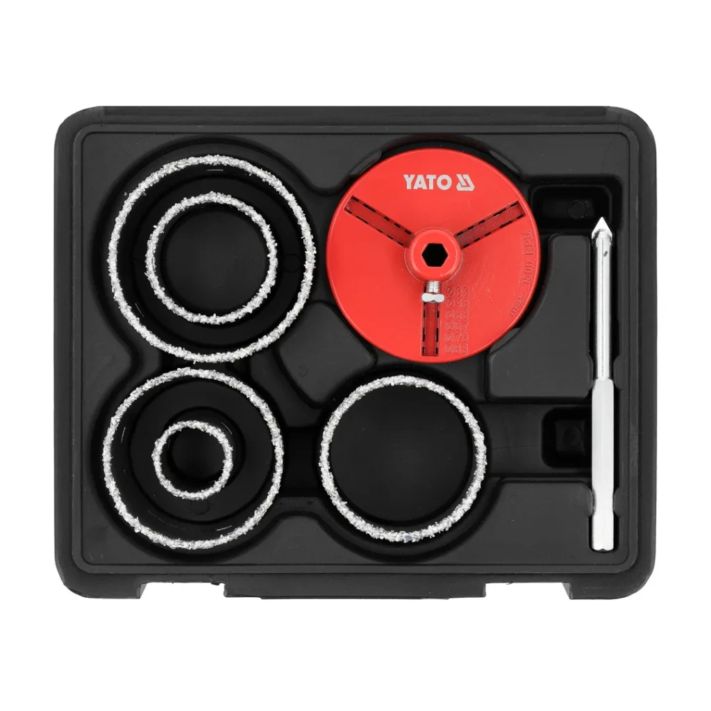 Set de carote 7 buc. pentru beton celular 33 - 83 mm yato 2