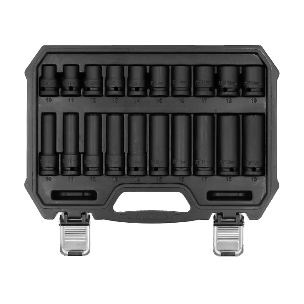 Набор торцевых ударных головок шестигранный 20 шт. as-drive 10 - 19 мм 1/2" yato 2
