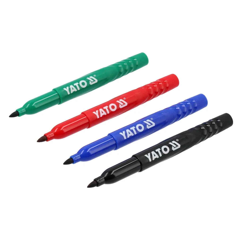 Set de markere tehnice roșu/albastru/verde/negru yato 2