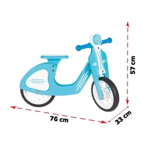 Retro-bicicletă fără pedale, cu roți eva, albastră/roz Thumbnail 5