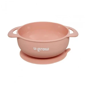 Set diversificare 5 piese din silicon: bavetă, bol, farfurie, linguriță și furculiță, roz Thumbnail 5