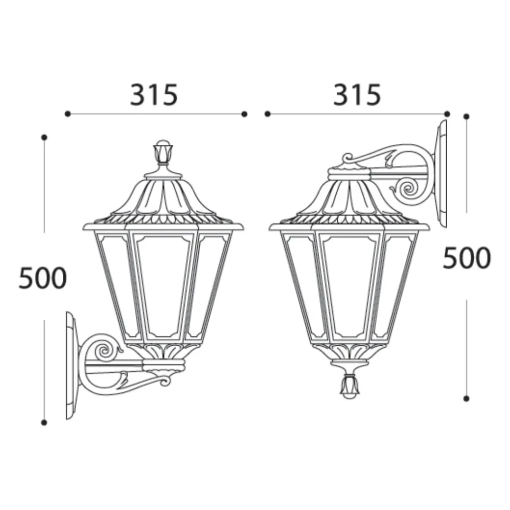 Corp de iluminat bisso/rut 60 w e27 220 - 240 v ip55 fumagalli 3