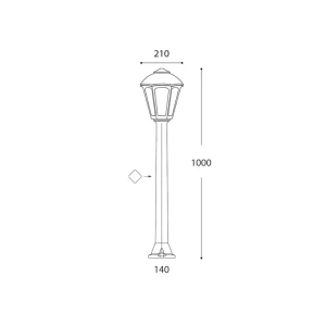 Светильник giaffa/giampy 60 вт 1000 x 210 мм e27 220 - 240 в ip55 fumagalli Thumbnail 3