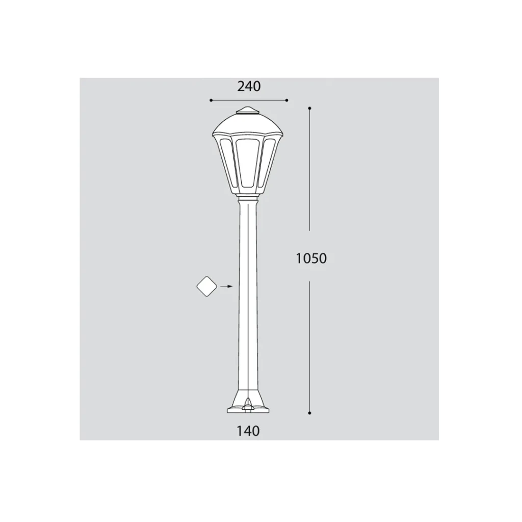 Светильник giaffa/sandro 60 вт 1050 x 240 мм e27 220 - 240 в ip55 fumagalli 2