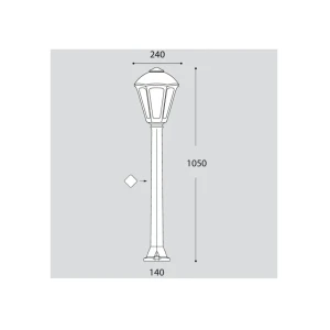 Светильник giaffa/sandro 60 вт 1050 x 240 мм e27 220 - 240 в ip55 fumagalli Thumbnail 2