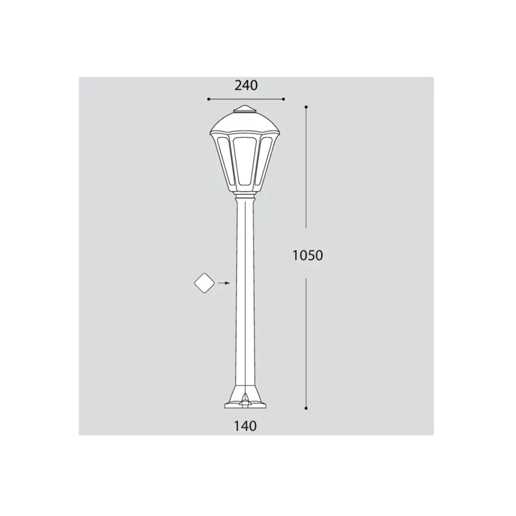Светильник giaffa/sandro 60 вт 1050 x 240 мм e27 220 - 240 в ip55 fumagalli 3