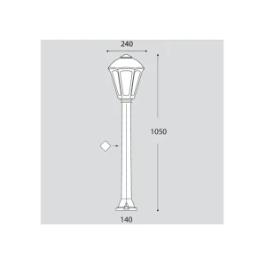 Светильник giaffa/sandro 60 вт 1050 x 240 мм e27 220 - 240 в ip55 fumagalli Thumbnail 3