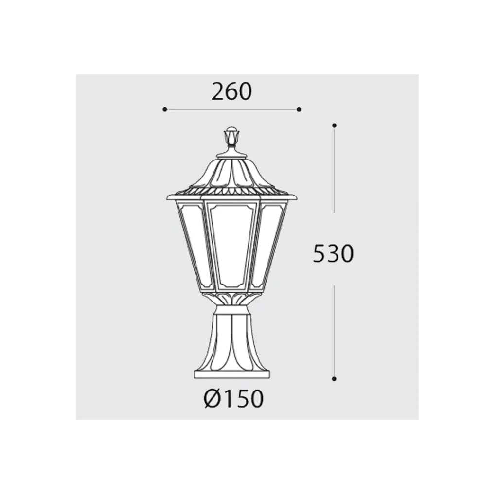 Corp de iluminat minilot/rut 60 w 530 x 260 mm e27 220 - 240 v ip55 fumagalli 2