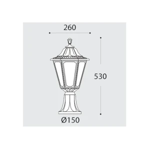 Corp de iluminat minilot/rut 60 w 530 x 260 mm e27 220 - 240 v ip55 fumagalli Thumbnail 2