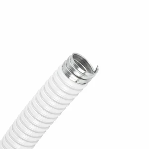Tub metalic flexibil cu izolație pvc 21 mm alb exen elektrik